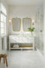 Sienna 2-Drawer Table with 60" Marble Vanity Top, Vanilla