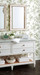 Sienna 2-Drawer Table with 60" Marble Vanity Top, Vanilla