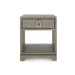 Stanford 1-Drawer Side Table, Taupe Gray