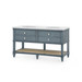 Sienna 2-Drawer Cabinet with 60" Marble Vanity Top, Foggy Horizon
