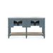 Sienna 2-Drawer Table with 60" Marble Vanity Top, Foggy Horizon
