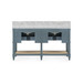 Sienna 2-Drawer Table with 60" Marble Vanity Top, Foggy Horizon