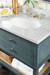 Sienna 2-Drawer Table with 60" Marble Vanity Top, Foggy Horizon