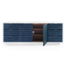 Cosmopolitan 6-Drawer & 2-Door Cabinet, Navy Blue Pencil Stripe