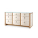 Albert Extra Large 9-Drawer with Glass Top, Light Natural Shimmer