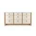 Albert Extra Large 9-Drawer with Glass Top, Light Natural Shimmer