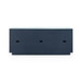 Ansel 4-Door Cabinet with Glass Top, Blue Steel