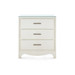 Barrett 3-Drawer Side Table with Glass Top, Sand White