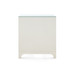 Barrett 3-Drawer Side Table with Glass Top, Sand White