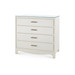 Barrett Large 4-Drawer with Glass Top, Sand White