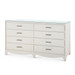 Barrett Extra Large 8-Drawer with Glass Top, Sand White
