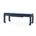 Bethany Coffee Table with Glass Top, Storm Blue
