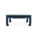 Bethany Large Square Coffee Table with Glass Top, Storm Blue