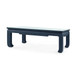 Bethany Large Rectangular Coffee Table with Glass Top, Storm Blue
