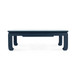 Bethany Large Rectangular Coffee Table with Glass Top, Storm Blue