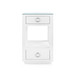 Camilla  2-Drawer Side Table with Glass Top, Chiffon White