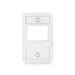 Camilla  2-Drawer Side Table with Glass Top, Chiffon White
