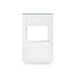 Camilla  2-Drawer Side Table with Glass Top, Chiffon White