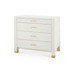 Camden Large 4-Drawer with Glass Top, Sand White