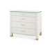 Camden Large 4-Drawer with Glass Top, Sand White