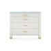 Camden Large 4-Drawer with Glass Top, Sand White