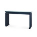 Elina Console with Glass Top, Storm Blue