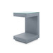 Essential Side Table with Glass Top, Winter Gray