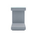 Essential Side Table with Glass Top, Winter Gray