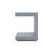 Essential Side Table with Glass Top, Winter Gray