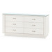Ethan 6-Drawer with Glass Top, Sand White