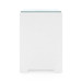 Fedor 2-Drawer Side Table with Glass Top, Chiffon White