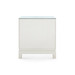 Florence 2-Drawer Side Table with Glass Top, Sand White