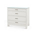 Florence Large 4-Drawer with Glass Top, Sand White