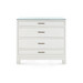 Florence Large 4-Drawer with Glass Top, Sand White