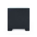 Frances 2-Drawer Side Table with Glass Top, Satin Black
