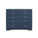 Frances 6-Drawer with Glass Top, Deep Navy