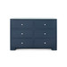Frances Extra Large 6-Drawer with Glass Top, Deep Navy