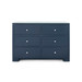 Frances Extra Large 6-Drawer with Glass Top, Deep Navy