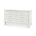 Gianna Extra Large 6-Drawer with Glass Top, Sand White