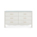Gianna Extra Large 6-Drawer with Glass Top, Sand White