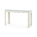 Gianna Console  with Glass Top, Sand White