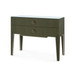 Madeline Console with Glass Top, Deep Olive