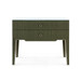 Madeline Console with Glass Top, Deep Olive