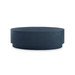 Mila Oval Coffee Table with Glass Top, Blue Steel