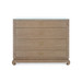 Ming Large 4-Drawer with Glass Top, Flax Brown