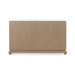Ming Extra Large 8-Drawer with Glass Top, Flax Brown