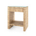 Morgan 1-Drawer Side Table with Glass Top, Papyrus