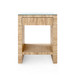 Morgan 1-Drawer Side Table with Glass Top, Papyrus