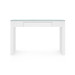 Morgan Console Table with Glass Top, Chiffon White
