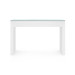 Morgan Console Table with Glass Top, Chiffon White